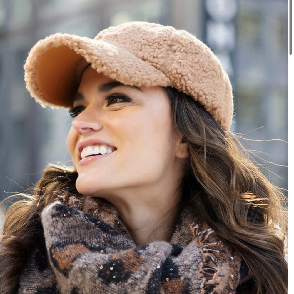Cozy Tan Sherpa Cap